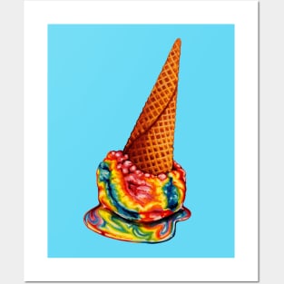 Rainbow Ice Cream Posters and Art